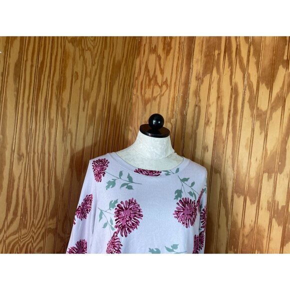 Kate Spade Sweater Pullover Warmer Stretch Long Sleeve Knit Floral Pink Sz M - Picture 4 of 8